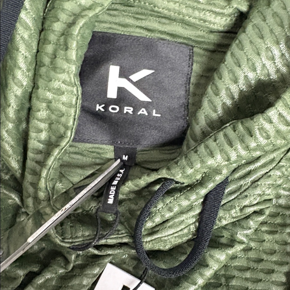 Koral Friley Shiny Netz Sweatshirt hoodie in Juniper Green medium - Picture 10 of 10